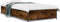 vidaXL - Bedframe - bewerkt - hout - en - metaal - gerookt - eikenkleurig - 90x200 - cm