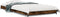 vidaXL - Bedframe - bewerkt - hout - en - metaal - gerookt - eikenkleurig - 75x190 - cm