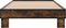 vidaXL - Bedframe - bewerkt - hout - en - metaal - gerookt - eikenkleurig - 90x190 - cm