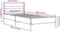 vidaXL - Bedframe - bewerkt - hout - en - metaal - gerookt - eikenkleurig - 90x200 - cm