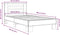 vidaXL - Bedframe - bewerkt - hout - en - metaal - gerookt - eikenkleurig - 90x190 - cm