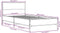 vidaXL - Bedframe - bewerkt - hout - en - metaal - gerookt - eikenkleurig - 75x190 - cm