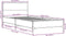 vidaXL - Bedframe - bewerkt - hout - en - metaal - gerookt - eikenkleurig - 90x190 - cm