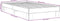 vidaXL - Bedframe - bewerkt - hout - en - metaal - gerookt - eikenkleurig - 75x190 - cm