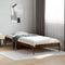 vidaXL - Bedframe - bewerkt - hout - en - metaal - gerookt - eikenkleurig - 100x200 - cm