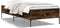 vidaXL - Bedframe - bewerkt - hout - en - metaal - gerookt - eikenkleurig - 75x190 - cm