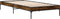 vidaXL - Bedframe - bewerkt - hout - en - metaal - gerookt - eikenkleurig - 100x200 - cm