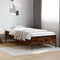 vidaXL - Bedframe - bewerkt - hout - en - metaal - gerookt - eikenkleurig - 90x200 - cm
