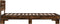 vidaXL - Bedframe - bewerkt - hout - en - metaal - gerookt - eikenkleurig - 90x200 - cm