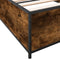 vidaXL - Bedframe - bewerkt - hout - en - metaal - gerookt - eikenkleurig - 90x200 - cm