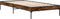 vidaXL - Bedframe - bewerkt - hout - en - metaal - gerookt - eikenkleurig - 75x190 - cm