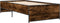vidaXL - Bedframe - bewerkt - hout - en - metaal - gerookt - eikenkleurig - 100x200 - cm