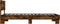 vidaXL - Bedframe - bewerkt - hout - en - metaal - gerookt - eikenkleurig - 90x200 - cm