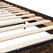 vidaXL - Bedframe - bewerkt - hout - en - metaal - gerookt - eikenkleurig - 100x200 - cm