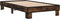 vidaXL - Bedframe - bewerkt - hout - en - metaal - gerookt - eikenkleurig - 90x190 - cm