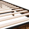 vidaXL - Bedframe - bewerkt - hout - en - metaal - gerookt - eikenkleurig - 90x200 - cm