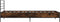vidaXL - Bedframe - bewerkt - hout - en - metaal - gerookt - eikenkleurig - 90x200 - cm