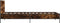 vidaXL - Bedframe - bewerkt - hout - en - metaal - gerookt - eikenkleurig - 90x190 - cm