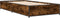 vidaXL - Bedframe - bewerkt - hout - en - metaal - gerookt - eikenkleurig - 75x190 - cm