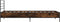 vidaXL - Bedframe - bewerkt - hout - en - metaal - gerookt - eikenkleurig - 90x190 - cm