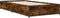 vidaXL - Bedframe - bewerkt - hout - en - metaal - gerookt - eikenkleurig - 90x200 - cm