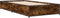 vidaXL - Bedframe - bewerkt - hout - en - metaal - gerookt - eikenkleurig - 100x200 - cm