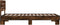 vidaXL - Bedframe - bewerkt - hout - en - metaal - gerookt - eikenkleurig - 90x190 - cm