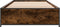 vidaXL - Bedframe - bewerkt - hout - en - metaal - gerookt - eikenkleurig - 100x200 - cm