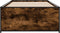 vidaXL - Bedframe - bewerkt - hout - en - metaal - gerookt - eikenkleurig - 100x200 - cm