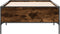 vidaXL - Bedframe - bewerkt - hout - en - metaal - gerookt - eikenkleurig - 100x200 - cm