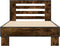 vidaXL - Bedframe - bewerkt - hout - en - metaal - gerookt - eikenkleurig - 90x200 - cm