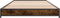 vidaXL - Bedframe - bewerkt - hout - en - metaal - gerookt - eikenkleurig - 75x190 - cm