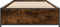 vidaXL - Bedframe - bewerkt - hout - en - metaal - gerookt - eikenkleurig - 75x190 - cm