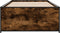 vidaXL - Bedframe - bewerkt - hout - en - metaal - gerookt - eikenkleurig - 90x200 - cm