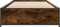 vidaXL - Bedframe - bewerkt - hout - en - metaal - gerookt - eikenkleurig - 90x190 - cm