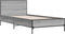 vidaXL - Bedframe - bewerkt - hout - en - metaal - grijs - sonoma - eiken - 75x190 - cm