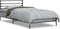 vidaXL - Bedframe - bewerkt - hout - en - metaal - grijs - sonoma - eiken - 90x200 - cm
