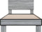 vidaXL - Bedframe - bewerkt - hout - en - metaal - grijs - sonoma - eiken - 100x200 - cm