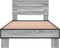 vidaXL - Bedframe - bewerkt - hout - en - metaal - grijs - sonoma - eiken - 100x200 - cm