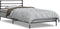 vidaXL - Bedframe - bewerkt - hout - en - metaal - grijs - sonoma - eiken - 90x190 - cm