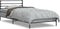 vidaXL - Bedframe - bewerkt - hout - en - metaal - grijs - sonoma - eiken - 100x200 - cm