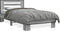 vidaXL - Bedframe - bewerkt - hout - en - metaal - grijs - sonoma - eiken - 90x190 - cm