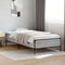 vidaXL - Bedframe - bewerkt - hout - en - metaal - grijs - sonoma - eiken - 90x200 - cm