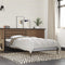 vidaXL - Bedframe - bewerkt - hout - en - metaal - grijs - sonoma - eiken - 75x190 - cm