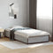 vidaXL - Bedframe - bewerkt - hout - en - metaal - grijs - sonoma - eiken - 75x190 - cm
