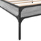 vidaXL - Bedframe - bewerkt - hout - en - metaal - grijs - sonoma - eiken - 75x190 - cm