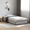 vidaXL - Bedframe - bewerkt - hout - en - metaal - grijs - sonoma - eiken - 100x200 - cm
