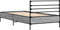 vidaXL - Bedframe - bewerkt - hout - en - metaal - grijs - sonoma - eiken - 75x190 - cm