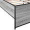 vidaXL - Bedframe - bewerkt - hout - en - metaal - grijs - sonoma - eiken - 90x200 - cm