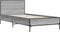 vidaXL - Bedframe - bewerkt - hout - en - metaal - grijs - sonoma - eiken - 100x200 - cm